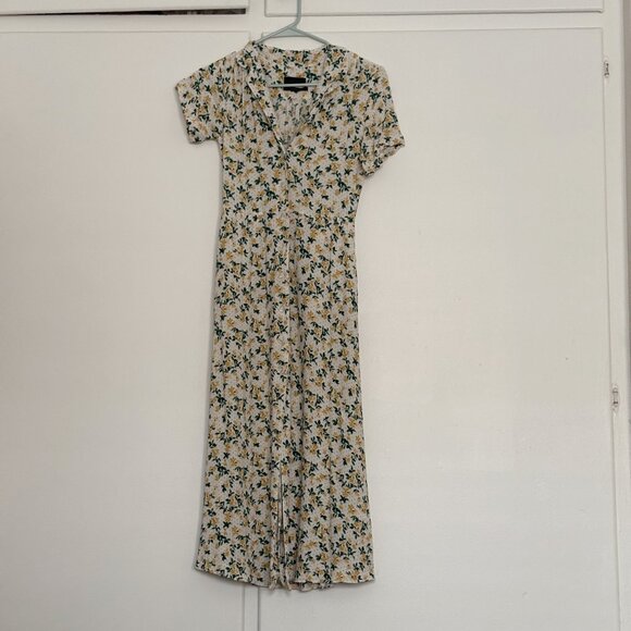 Urban Outfitters UO Yellow Floral Maxi Dress - Picture 2 of 5
